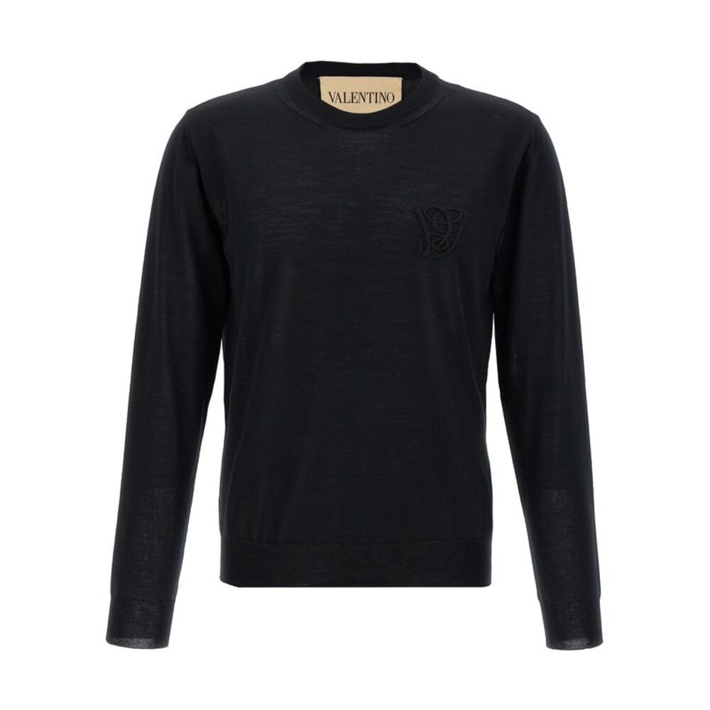 Valentino Garavani Black Virgin Wool Men's Cardigan
